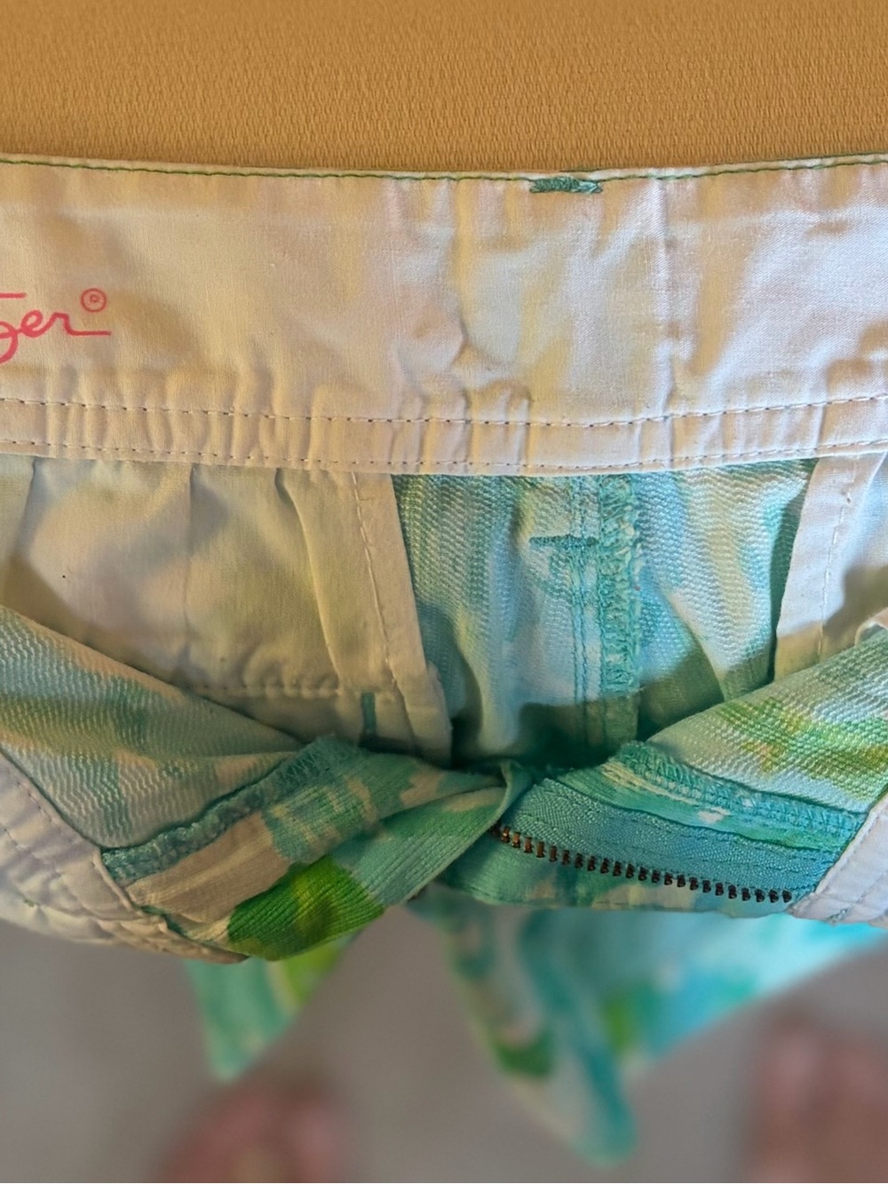 Lilly Pulitzer Mint & Turquoise Floral Bermuda Shorts size 10 - Picture 5 of 5